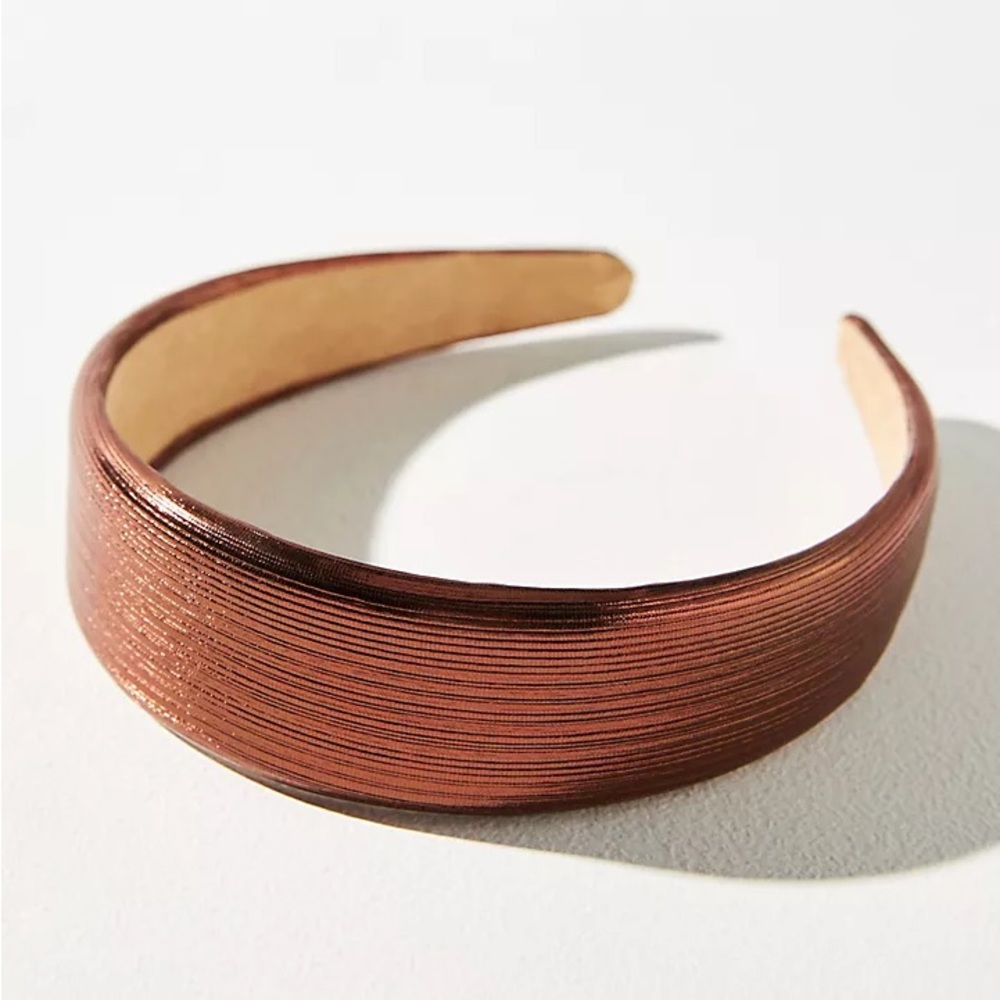 Anthropologie Metallic Puffy Headband (NEW)